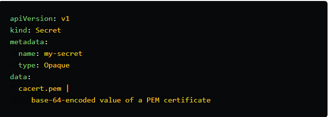 Secret that creates a file