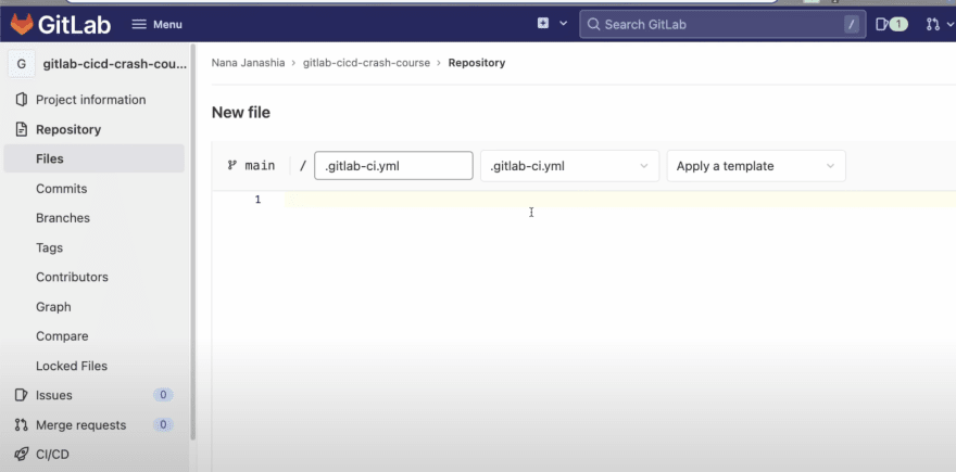 Using GitLab UI