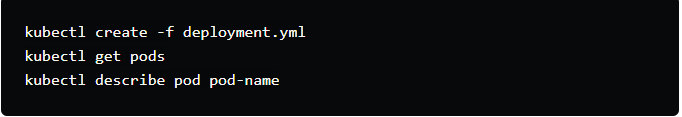 kubectl commands