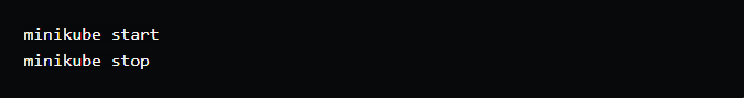 simple commands of Minikube