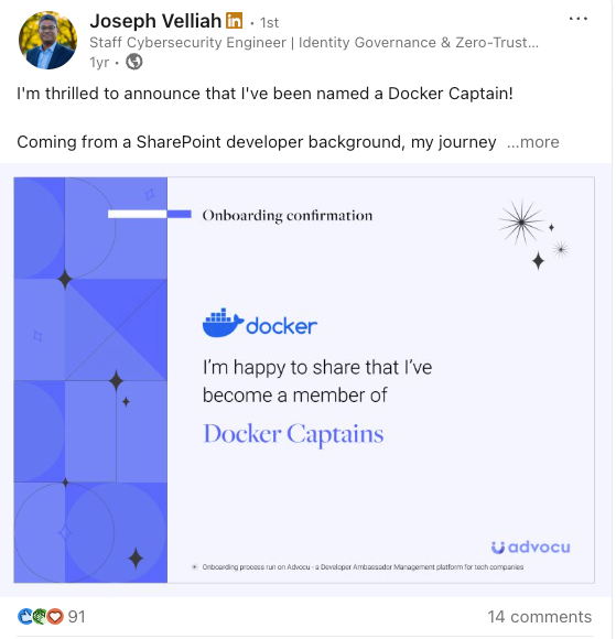 Joseph - Engineer At Paypal. Becoming Docker Captain. DevSecOps Bootcamp Review