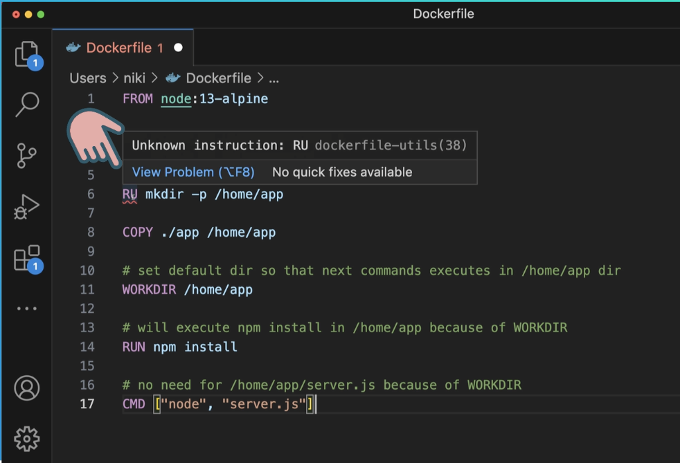 Writing configuration files in a code editor