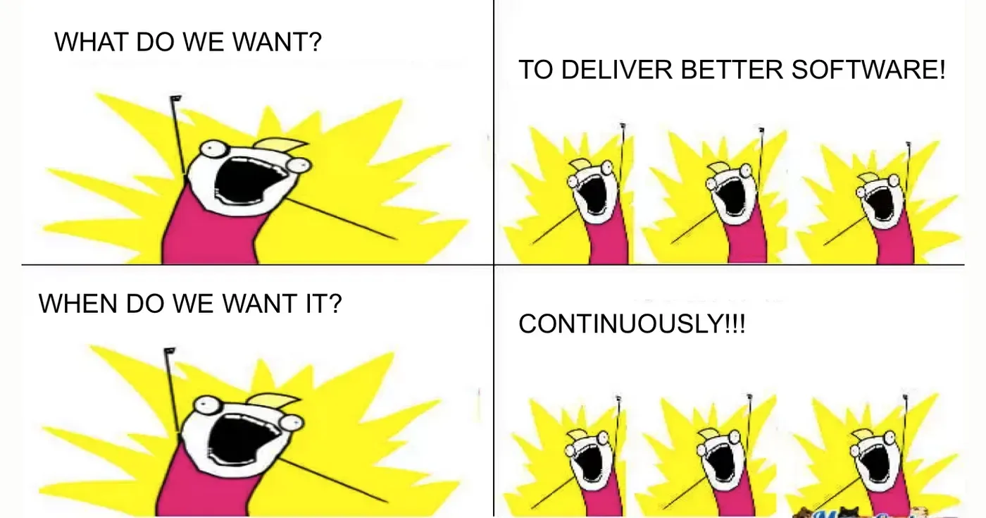 CICD meme - devops bootcamp techworld with nana