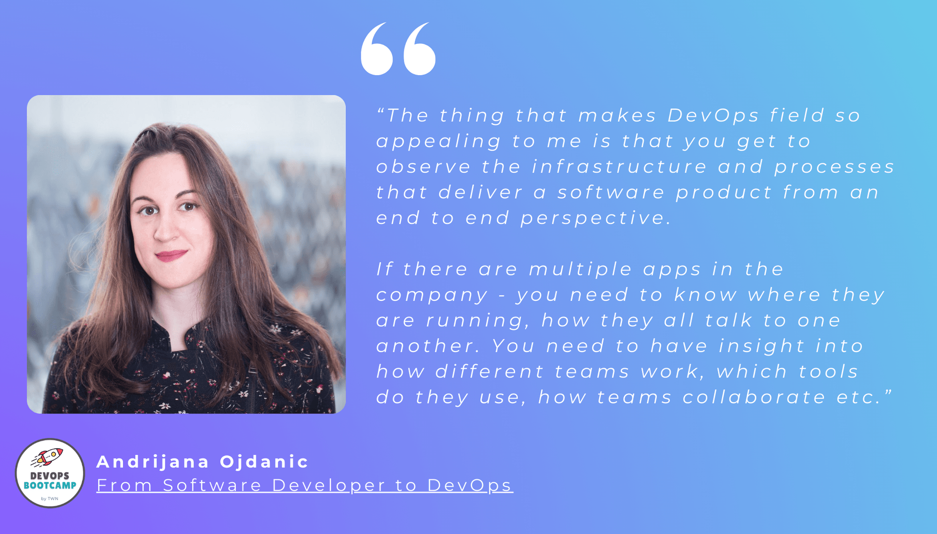 DevOps Bootcamp Graduate Quote