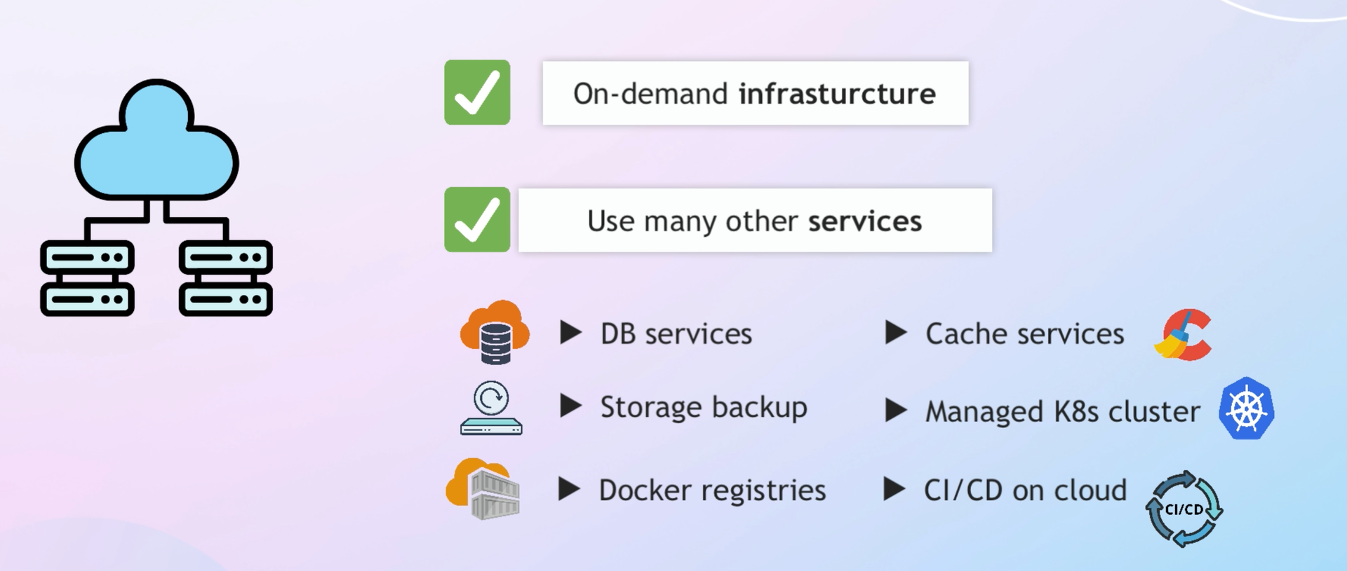 cloud platforms offering many services on top of computing resources